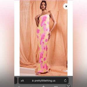 PrettyLittleThing Strapless Maxi Dress
